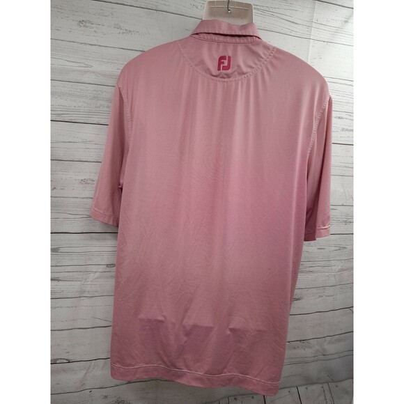 FootJoy FJ Mens Pink Polo Golf Shirt L Short Sleeve - Picture 3 of 10